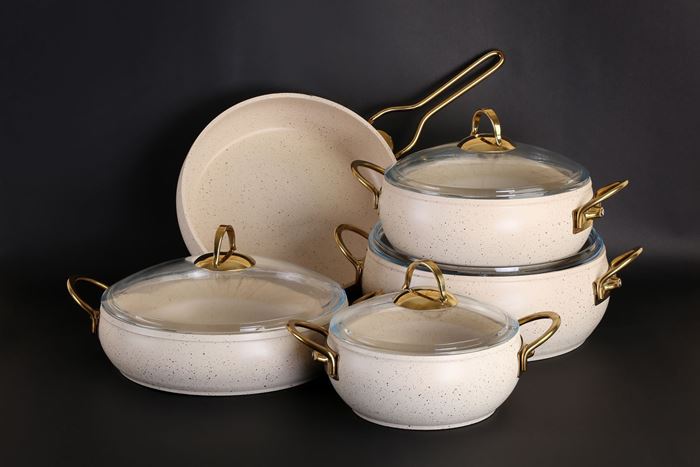 Picture of Ivory Color Granite Cookware Set