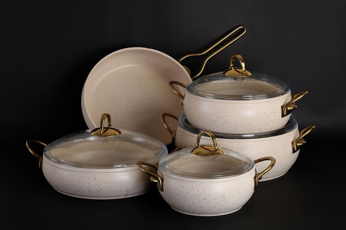 Picture of Ivory Color Granite Cookware Set