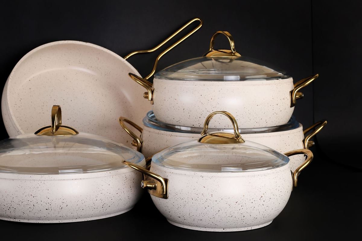 Picture of Ivory Color Granite Cookware Set