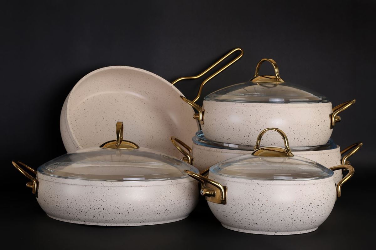 Picture of Ivory Color Granite Cookware Set