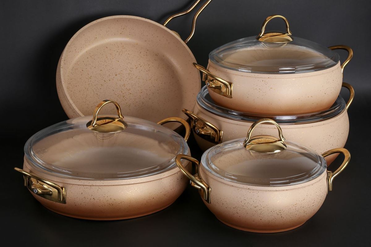 Picture of Cream Color Granite Cookware Set