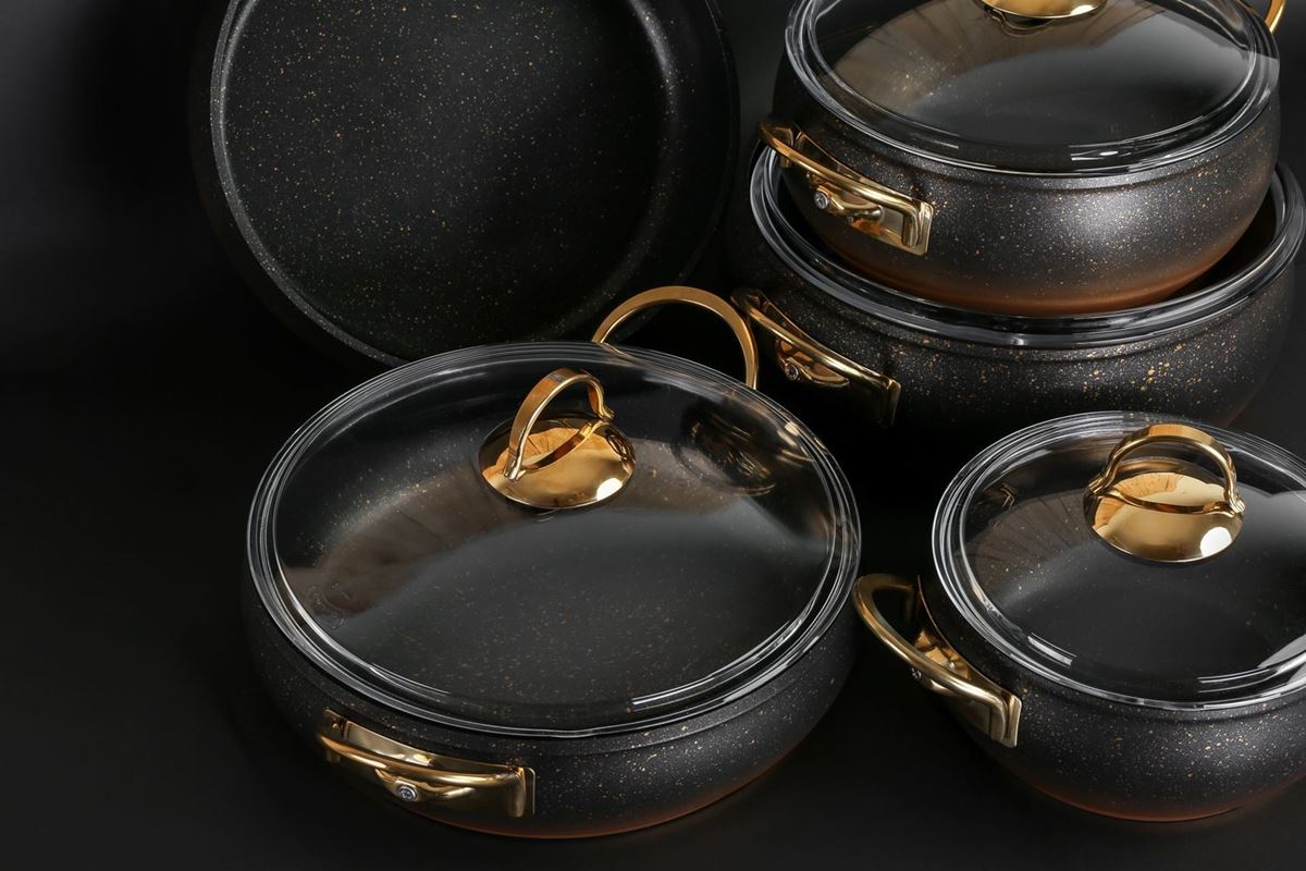 Picture of Black Color Granite Cookware Set