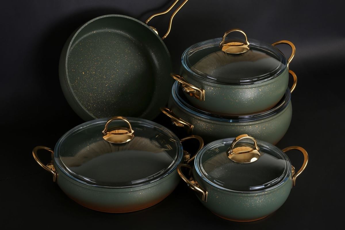 Picture of Green Color Granite Cookware Set